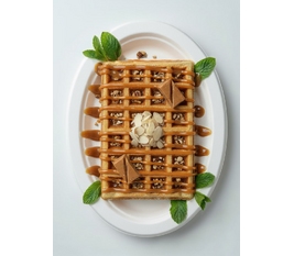 Венские вафли с карамелью и конфетой image